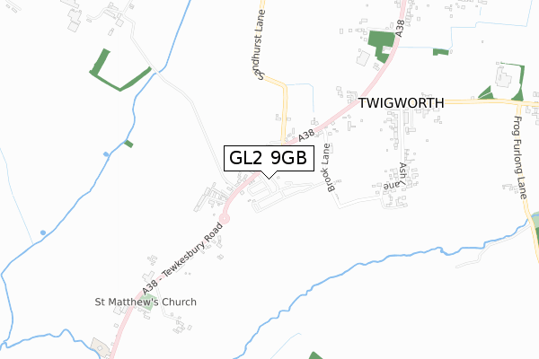 GL2 9GB map - small scale - OS Open Zoomstack (Ordnance Survey)