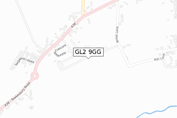 GL2 9GG map - large scale - OS Open Zoomstack (Ordnance Survey)