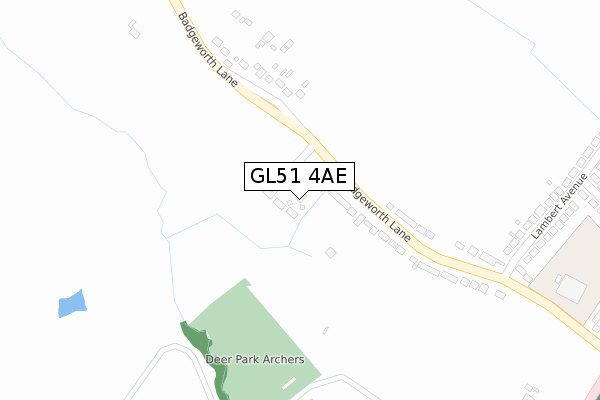 GL51 4AE map - large scale - OS Open Zoomstack (Ordnance Survey)