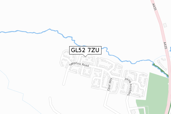 GL52 7ZU map - large scale - OS Open Zoomstack (Ordnance Survey)