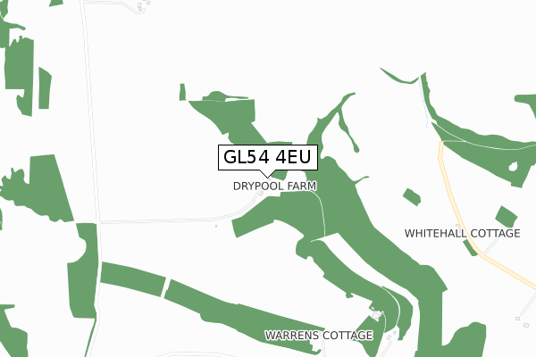 GL54 4EU map - small scale - OS Open Zoomstack (Ordnance Survey)