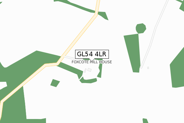 GL54 4LR map - large scale - OS Open Zoomstack (Ordnance Survey)