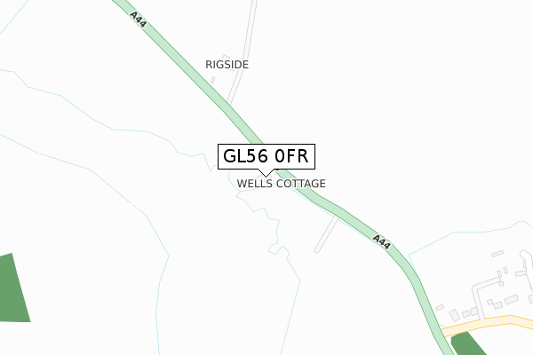 GL56 0FR map - large scale - OS Open Zoomstack (Ordnance Survey)