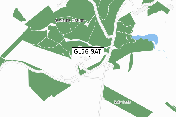 GL56 9AT map - large scale - OS Open Zoomstack (Ordnance Survey)