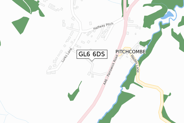 GL6 6DS map - large scale - OS Open Zoomstack (Ordnance Survey)