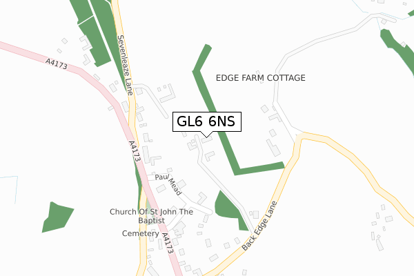 GL6 6NS map - large scale - OS Open Zoomstack (Ordnance Survey)