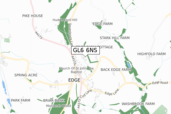 GL6 6NS map - small scale - OS Open Zoomstack (Ordnance Survey)