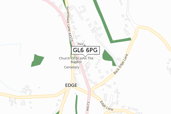 GL6 6PG map - large scale - OS Open Zoomstack (Ordnance Survey)