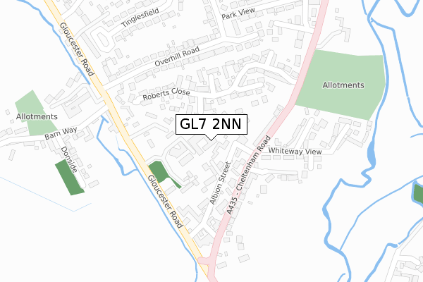 GL7 2NN map - large scale - OS Open Zoomstack (Ordnance Survey)