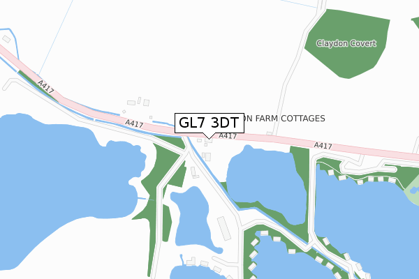 GL7 3DT map - large scale - OS Open Zoomstack (Ordnance Survey)