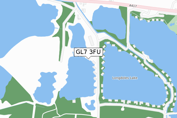 GL7 3FU map - large scale - OS Open Zoomstack (Ordnance Survey)