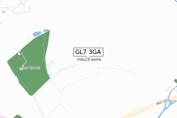 GL7 3GA map - large scale - OS Open Zoomstack (Ordnance Survey)