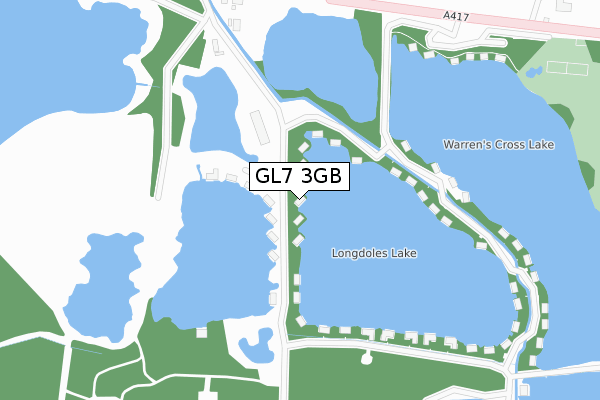 GL7 3GB map - large scale - OS Open Zoomstack (Ordnance Survey)