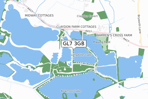 GL7 3GB map - small scale - OS Open Zoomstack (Ordnance Survey)