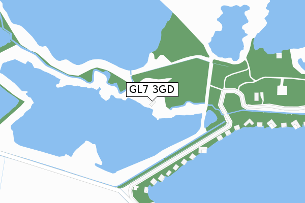 GL7 3GD map - large scale - OS Open Zoomstack (Ordnance Survey)