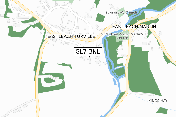 GL7 3NL map - large scale - OS Open Zoomstack (Ordnance Survey)