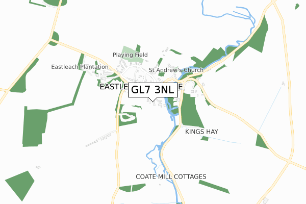 GL7 3NL map - small scale - OS Open Zoomstack (Ordnance Survey)