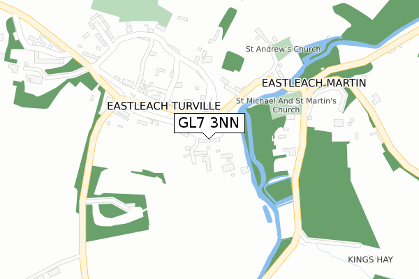 GL7 3NN map - large scale - OS Open Zoomstack (Ordnance Survey)