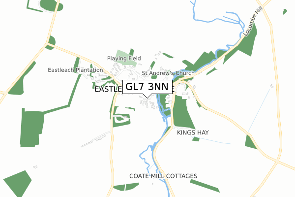 GL7 3NN map - small scale - OS Open Zoomstack (Ordnance Survey)