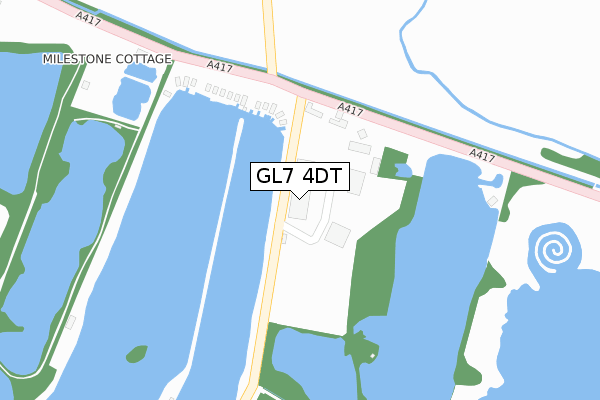 GL7 4DT map - large scale - OS Open Zoomstack (Ordnance Survey)