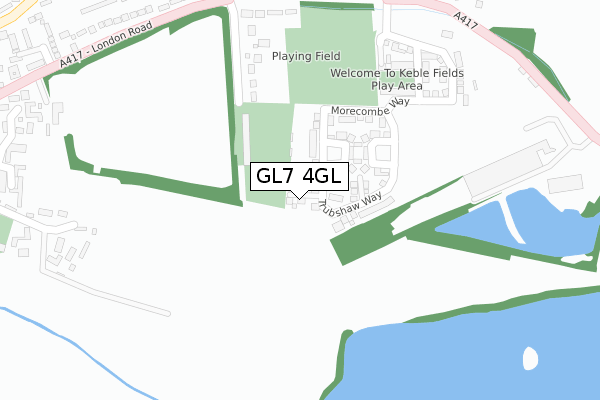 GL7 4GL map - large scale - OS Open Zoomstack (Ordnance Survey)