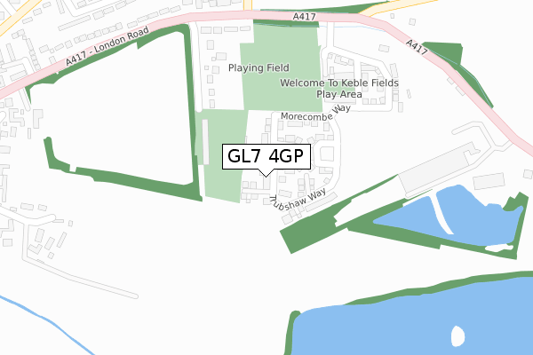 GL7 4GP map - large scale - OS Open Zoomstack (Ordnance Survey)