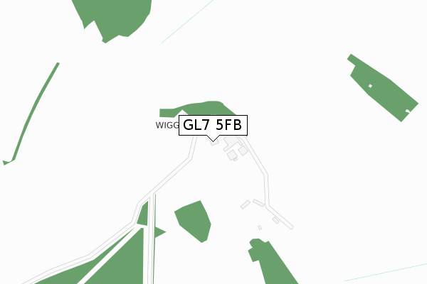 GL7 5FB map - large scale - OS Open Zoomstack (Ordnance Survey)