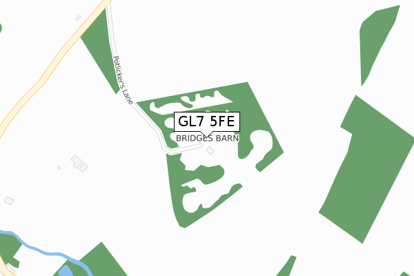 GL7 5FE map - large scale - OS Open Zoomstack (Ordnance Survey)