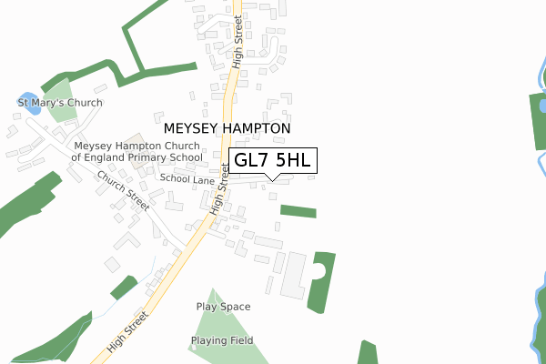 GL7 5HL map - large scale - OS Open Zoomstack (Ordnance Survey)