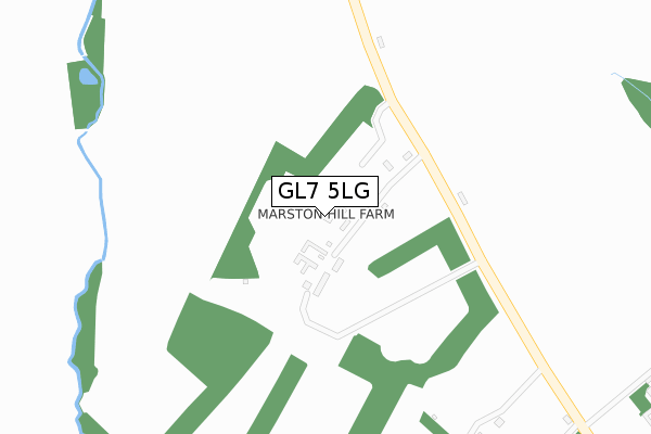 GL7 5LG map - large scale - OS Open Zoomstack (Ordnance Survey)