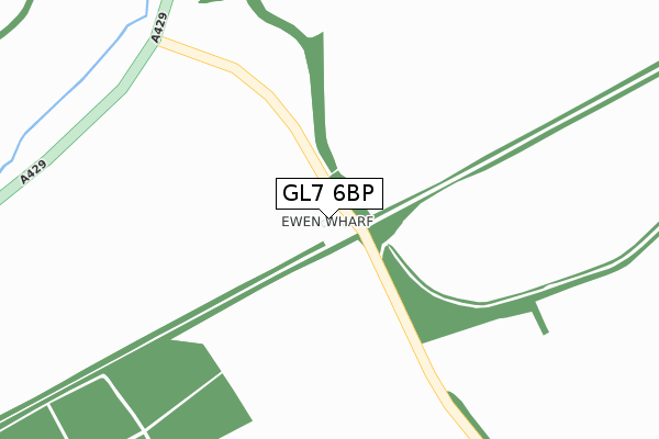 GL7 6BP map - large scale - OS Open Zoomstack (Ordnance Survey)