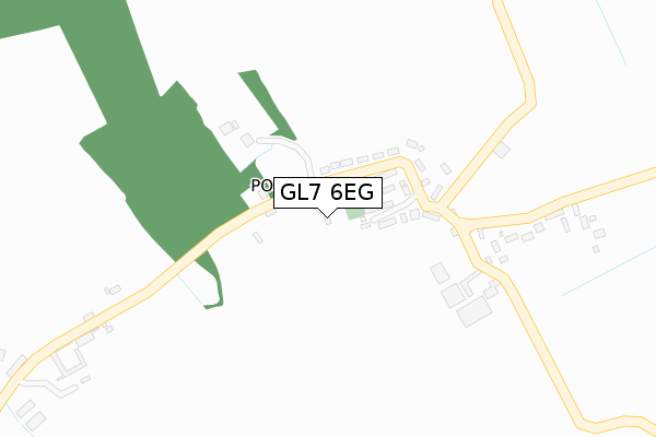 GL7 6EG map - large scale - OS Open Zoomstack (Ordnance Survey)