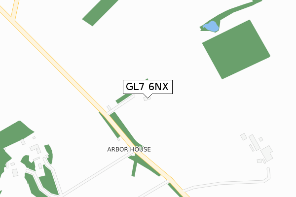 GL7 6NX map - large scale - OS Open Zoomstack (Ordnance Survey)