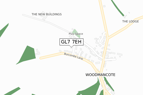 GL7 7EH map - large scale - OS Open Zoomstack (Ordnance Survey)