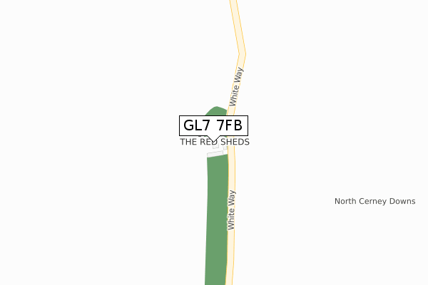 GL7 7FB map - large scale - OS Open Zoomstack (Ordnance Survey)
