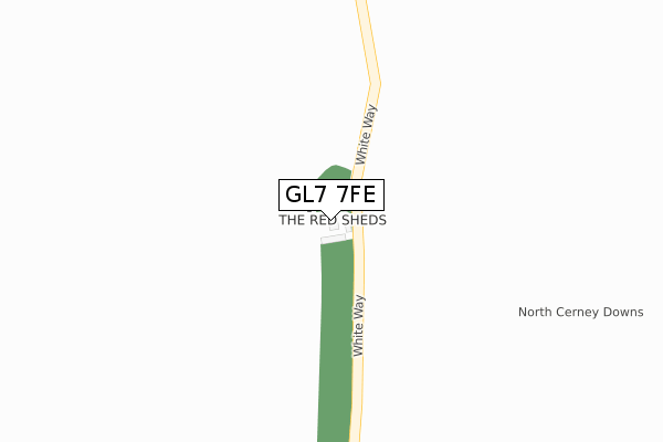 GL7 7FE map - large scale - OS Open Zoomstack (Ordnance Survey)