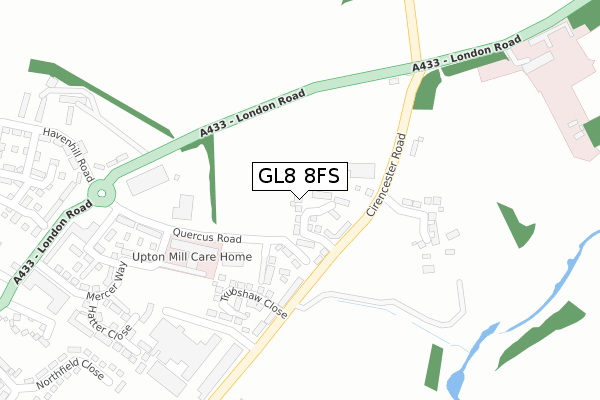 GL8 8FS map - large scale - OS Open Zoomstack (Ordnance Survey)