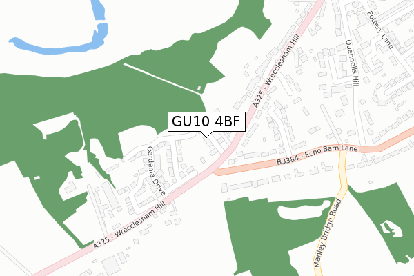 GU10 4BF map - large scale - OS Open Zoomstack (Ordnance Survey)