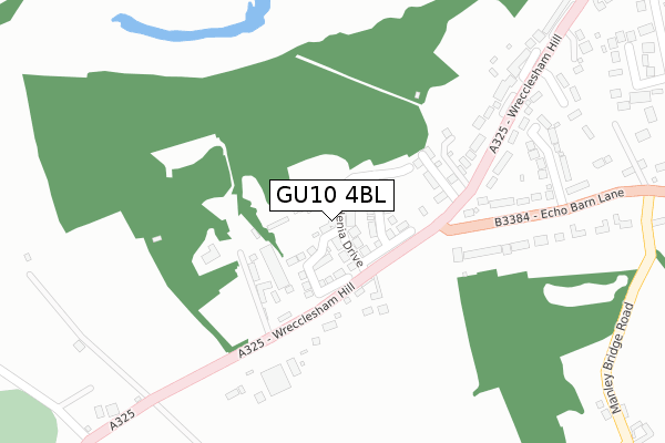 GU10 4BL map - large scale - OS Open Zoomstack (Ordnance Survey)