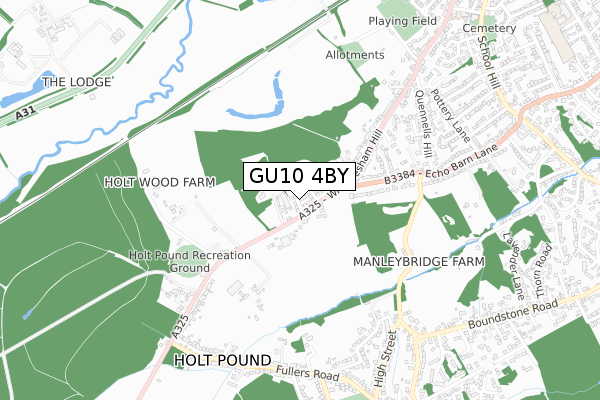 GU10 4BY map - small scale - OS Open Zoomstack (Ordnance Survey)