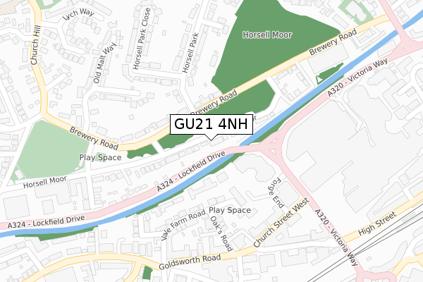 GU21 4NH map - large scale - OS Open Zoomstack (Ordnance Survey)