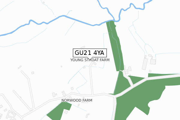 GU21 4YA map - large scale - OS Open Zoomstack (Ordnance Survey)