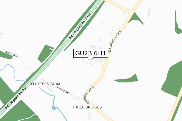 GU23 6HT map - large scale - OS Open Zoomstack (Ordnance Survey)