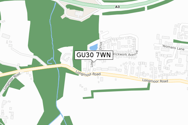 GU30 7WN map - large scale - OS Open Zoomstack (Ordnance Survey)