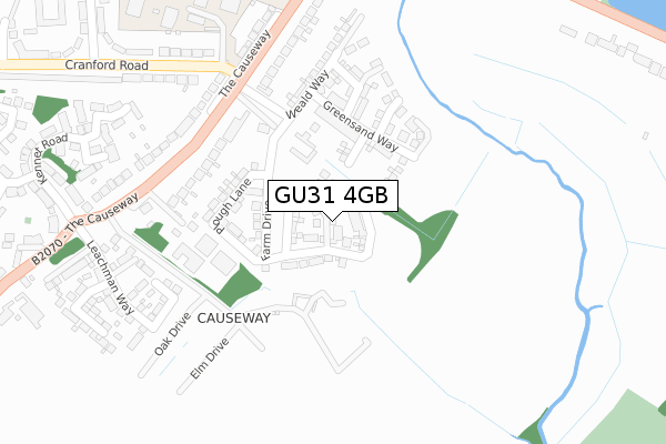 GU31 4GB map - large scale - OS Open Zoomstack (Ordnance Survey)