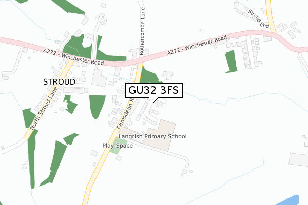 GU32 3FS map - large scale - OS Open Zoomstack (Ordnance Survey)