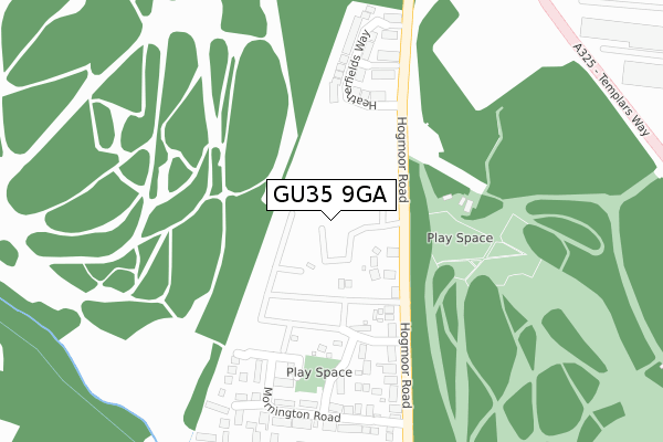 GU35 9GA map - large scale - OS Open Zoomstack (Ordnance Survey)