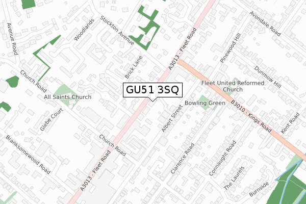 GU51 3SQ map - large scale - OS Open Zoomstack (Ordnance Survey)