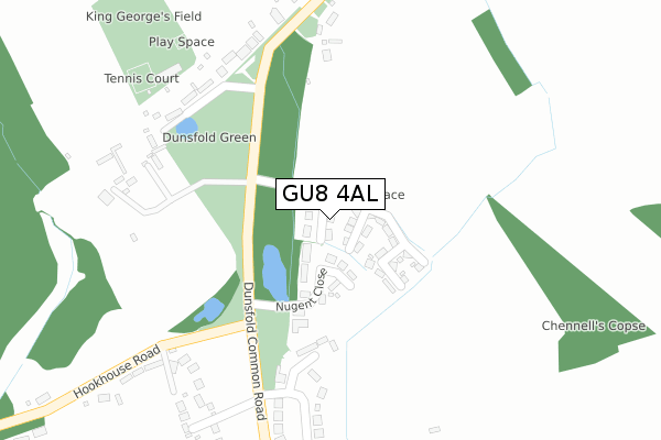 GU8 4AL map - large scale - OS Open Zoomstack (Ordnance Survey)