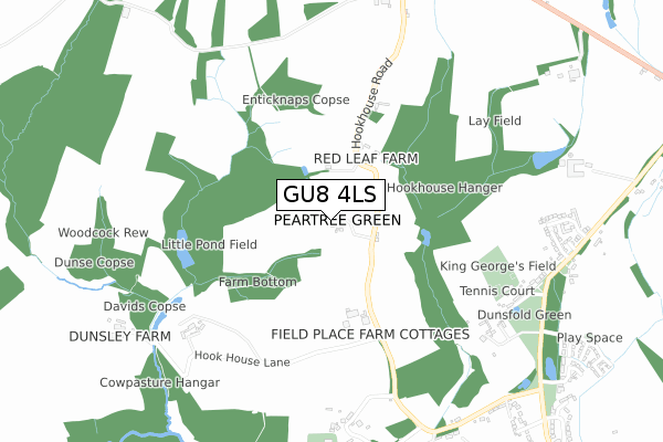 GU8 4LS map - small scale - OS Open Zoomstack (Ordnance Survey)